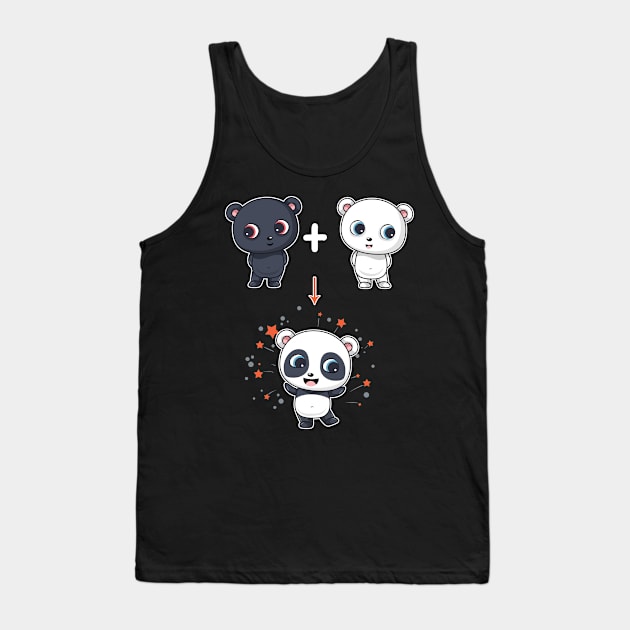 Fusion Bear And Polar Bear To Panda Bear Tank Top by CrissWild